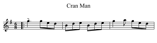 Cran Man - staff notation