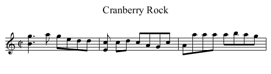 Cranberry Rock - staff notation