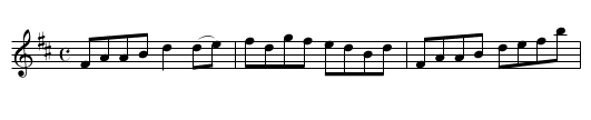 Crarae - staff notation
