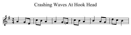 Crashing Waves At Hook Head - staff notation