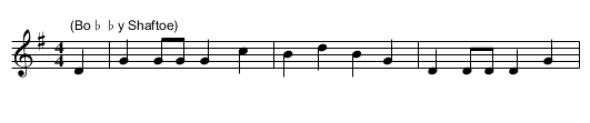 Craven's Stomp - staff notation