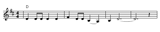 Crawdad Song - staff notation