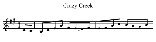 Crazy Creek - staff notation
