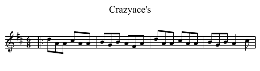 Crazyace's - staff notation