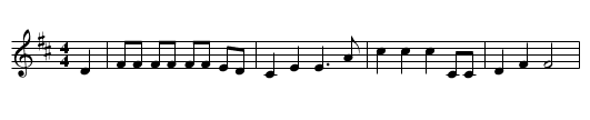 Credit Card Song - staff notation