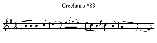 Creehan's #83 - staff notation