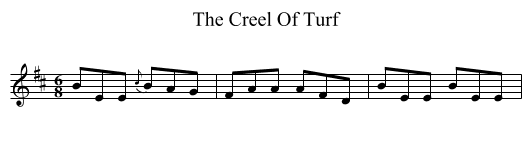 Creel Of Turf, The  - staff notation