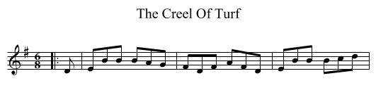 Creel Of Turf, The  - staff notation