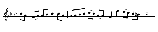 Creeping Jane - staff notation