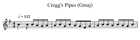 Cregg's Pipes (Gmaj) - staff notation