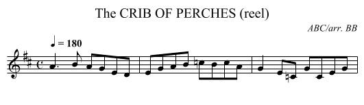 CRIB OF PERCHES (reel), The - staff notation