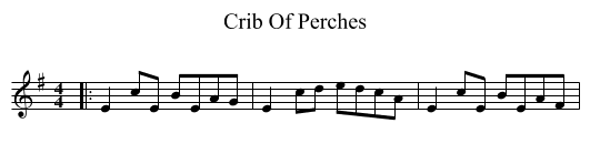 Crib Of Perches - staff notation