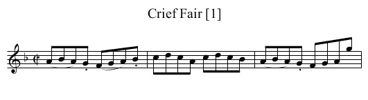 Crief Fair [1] - staff notation