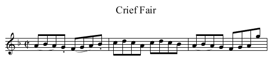 Crief Fair - staff notation