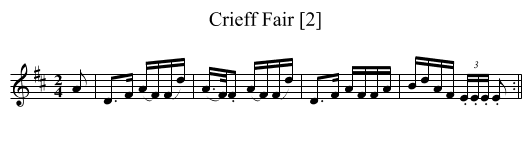 Crieff Fair [2] - staff notation