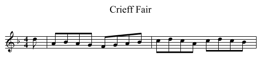 Crieff Fair - staff notation