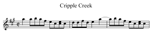 Cripple Creek - staff notation