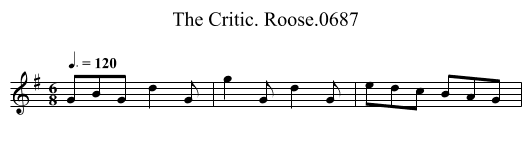 Critic. Roose.0687, The - staff notation