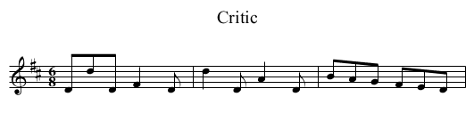 Critic - staff notation