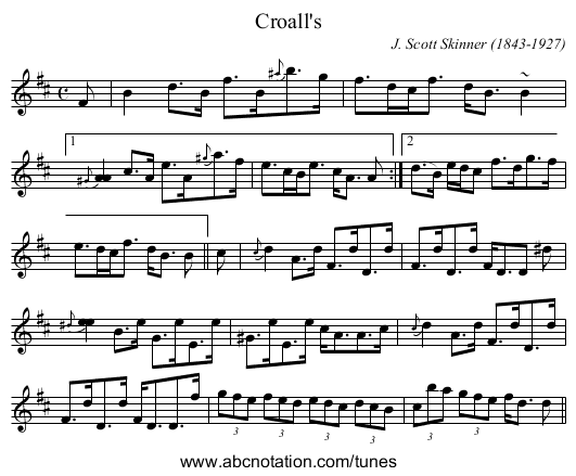 Croall's - staff notation