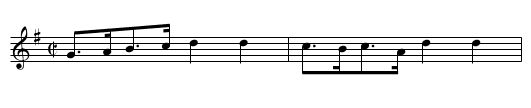 Croen y Ddafad Felen - staff notation