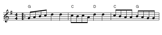 Croen y Ddeted Felan - staff notation