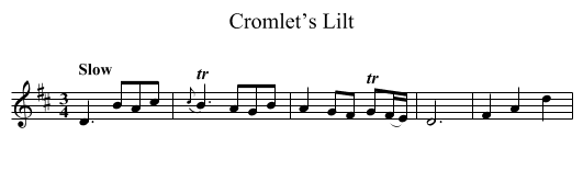 Cromlet’s Lilt - staff notation