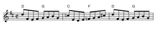 Cromwell's Crumpet - staff notation