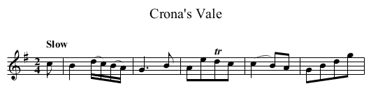 Crona's Vale - staff notation