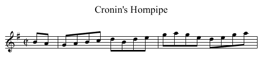 Cronin's Hornpipe - staff notation