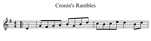 Cronin's Rambles - staff notation