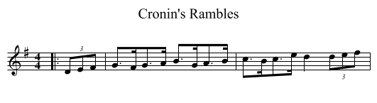 Cronin's Rambles - staff notation