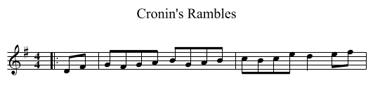 Cronin's Rambles - staff notation