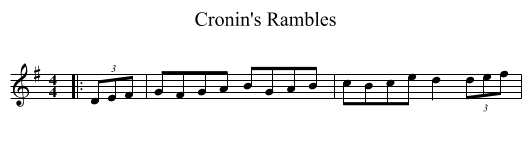 Cronin's Rambles - staff notation