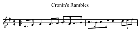 Cronin's Rambles - staff notation