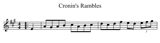 Cronin's Rambles - staff notation