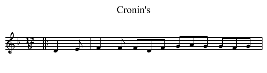 Cronin's - staff notation