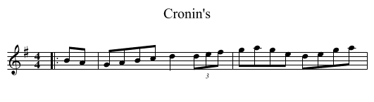 Cronin's - staff notation
