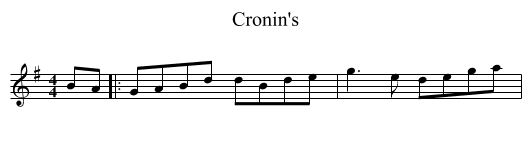 Cronin's - staff notation