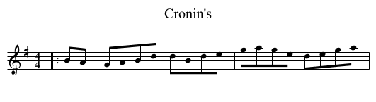 Cronin's - staff notation