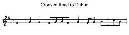 Crooked Road to Dublin - staff notation