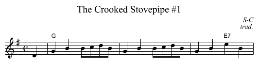 Crooked Stovepipe #1, The - staff notation