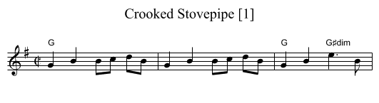Crooked Stovepipe [1] - staff notation