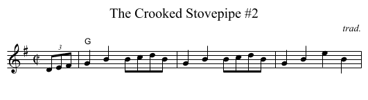 Crooked Stovepipe #2, The - staff notation
