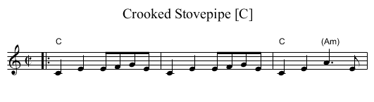 Crooked Stovepipe [C] - staff notation