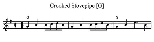 Crooked Stovepipe [G] - staff notation