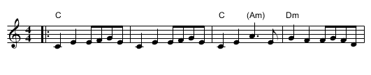 Crooked Stovepipe - staff notation