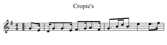 Cropie's - staff notation