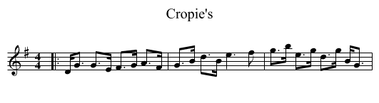 Cropie's - staff notation