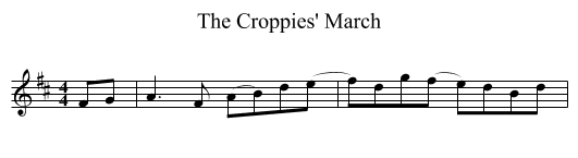 Croppies' March, The  - staff notation